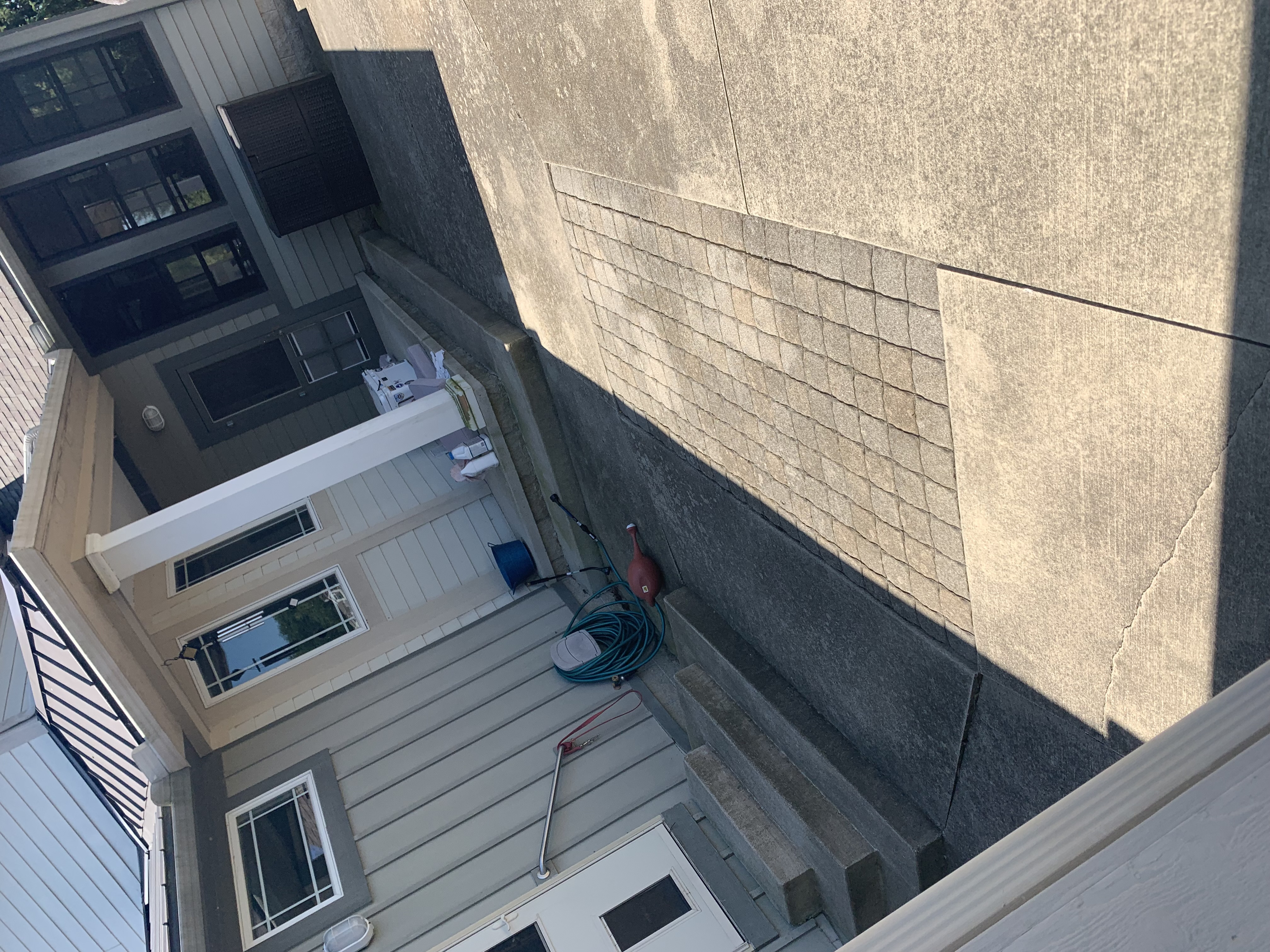 Paver patio apron detail